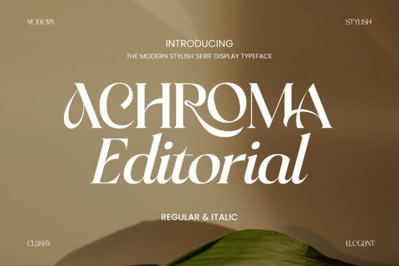 Achroma Editorial: A Modern Serif Display Typeface for Digital Design