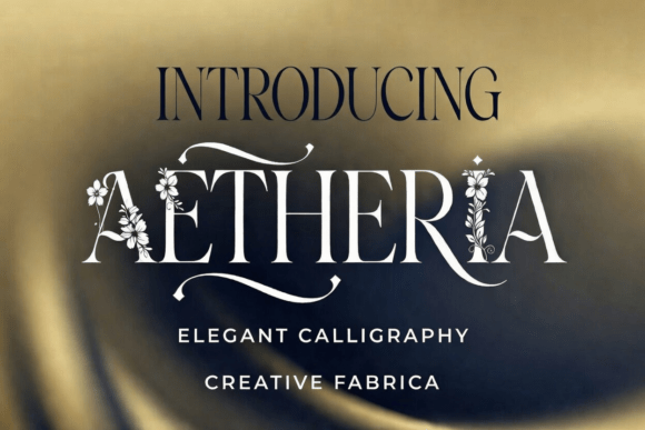 Aetheria: Elegant Botanical Display Font for Makers