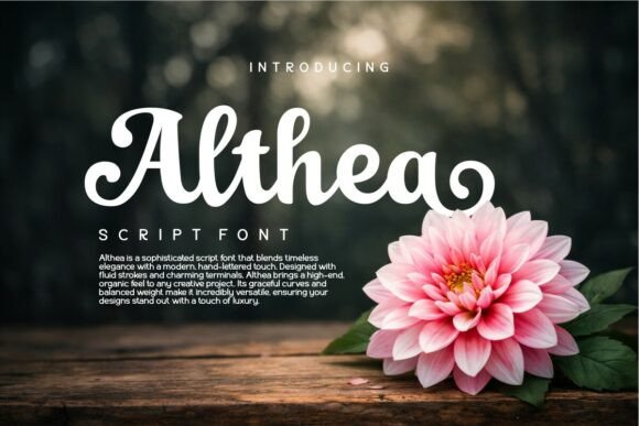 Althea Script Font for Handmade Brands & Printables