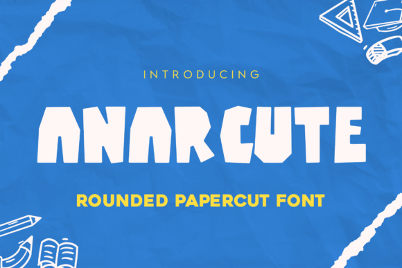Anarcute: A Rounded Papercut Display Font for Handmade Brands