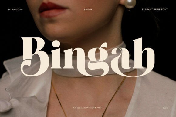 Bingah Serif Font for Elegant Brand Identity