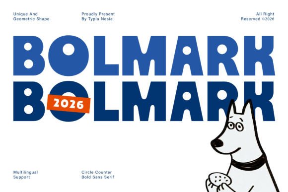 Bolmark: Bold Retro Bauhaus Sans Serif Font for Makers