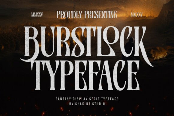 Burstlock: A Fantasy Medieval Serif Font for Editorial Impact