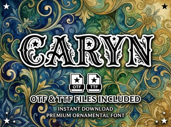 Caryn: A Standout Decorative Display Font for Bold Brand Messaging