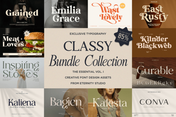 Classy Bundle Vol. I: A Serif Font Bundle for Elegant Editorial Design
