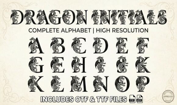 Dragon Initials: A Decorative Font That Elevates Brand Identity