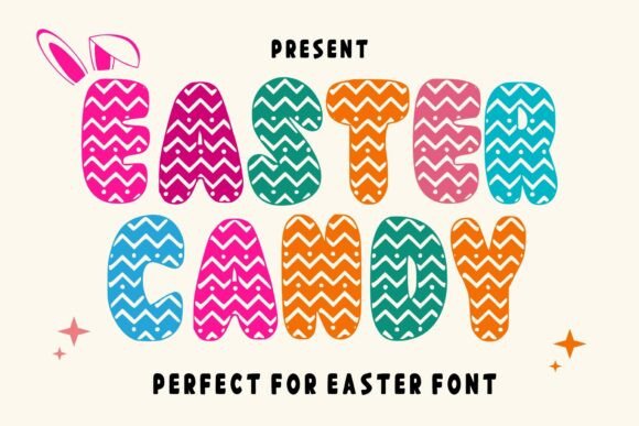 Easter Candy Display Font for Playful Seasonal Campaigns