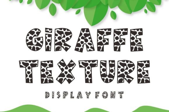 Giraffe Texture Font for Wild & Earthy Creative Projects