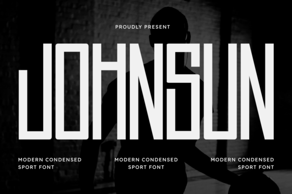 Johnsun Font: Bold Condensed Sans Serif for Handmade Labels & Invitations