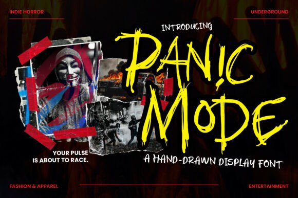 Panic Mode Font for High-Energy Campaign Design