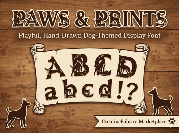 Paws Prints Font for Dog Branding & Social Campaigns