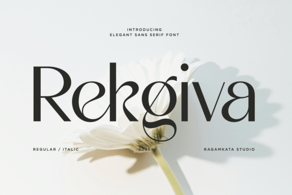 Rekgiva: Elegant Sans Serif Font for Handmade Labels & Printables