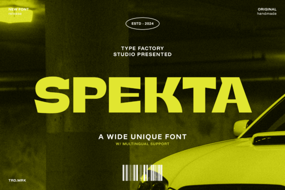Spekta Font: A Bold Wide Display Sans Serif for Impactful Branding