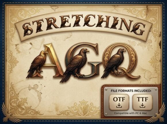 Stretching Font: A Bold Decorative Typeface for Scroll-Stopping Visuals