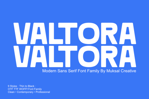 Valtora: A Modern Sans Serif Font for Clean Brand Identity