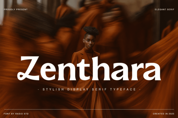 Zenthara: A Stylish Display Serif Font for Small Business Branding
